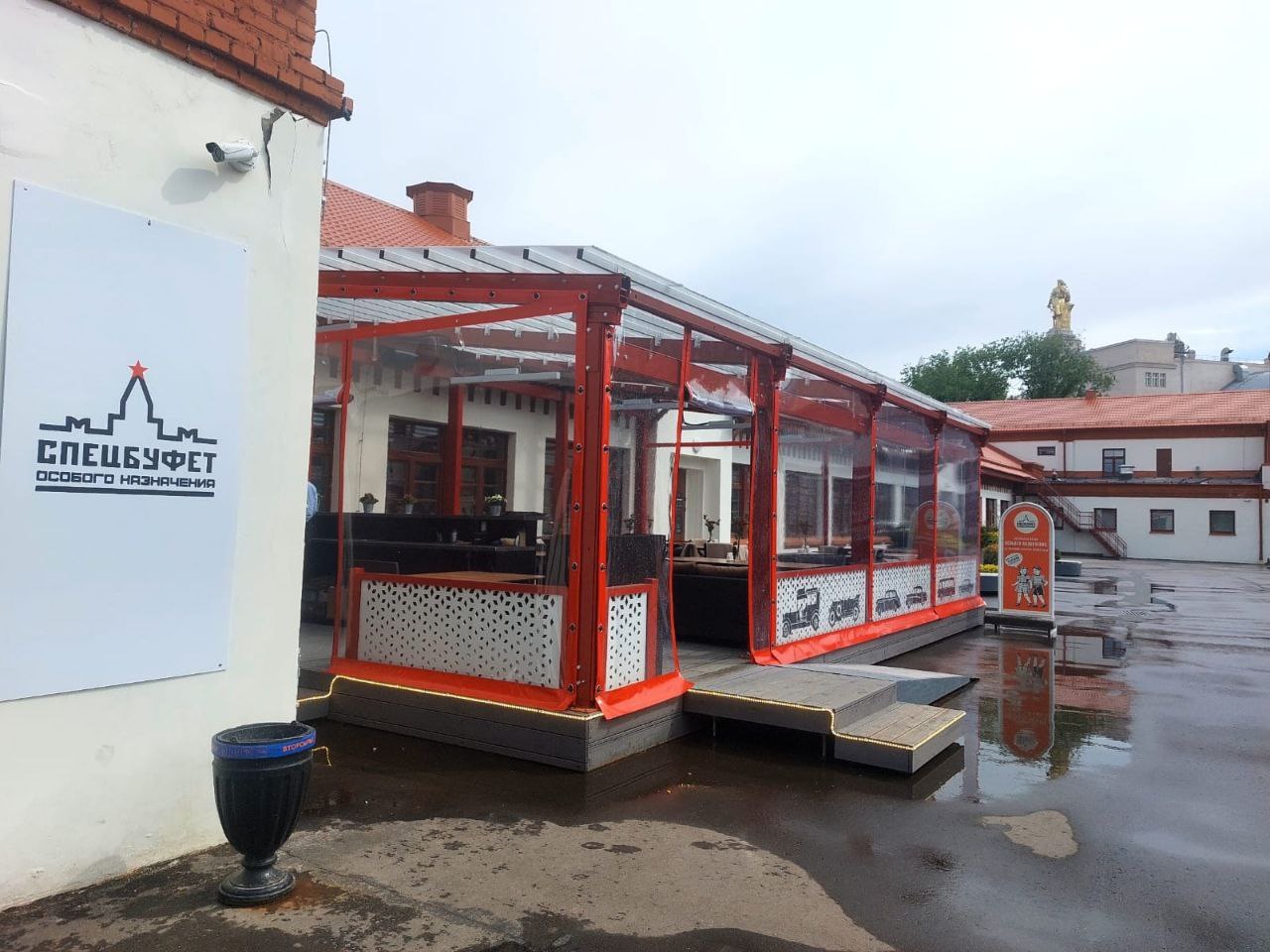 ПВХ шторы для летней террасы кафе в Вязниках